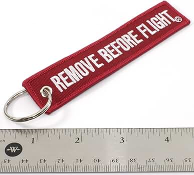 REMOVE BEFORE FLIGHTタグ kawasaki Amazon.com: Remove Before Flight DARK RED Key Chain Aviation